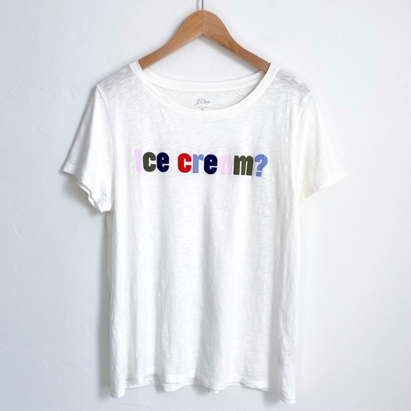 J Crew Ice Cream Graphic Vintage Cotton 